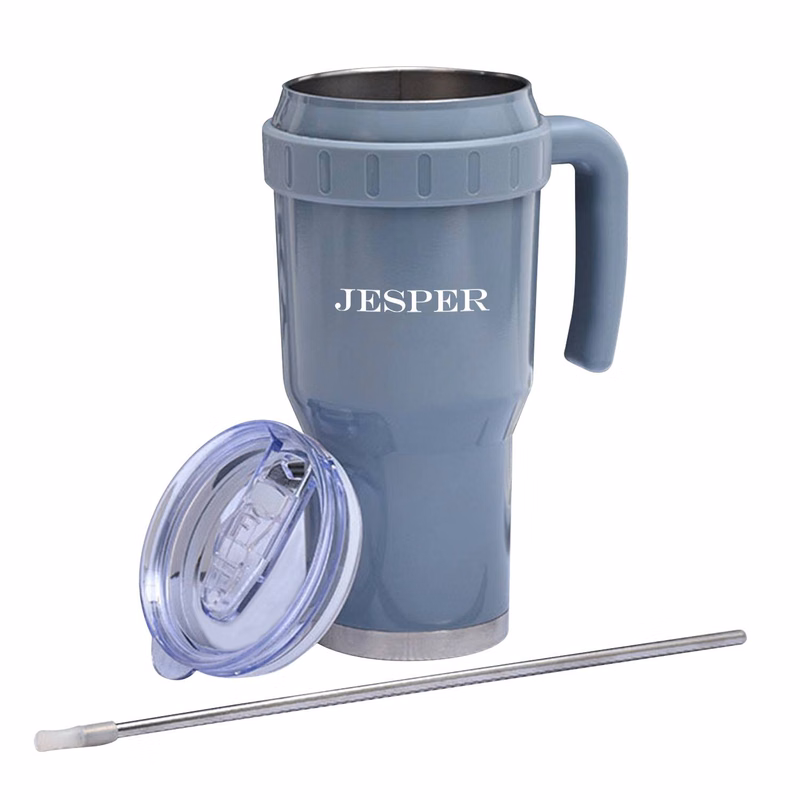 40 Oz Double Wall Stainless Steel Tumbler With Handle