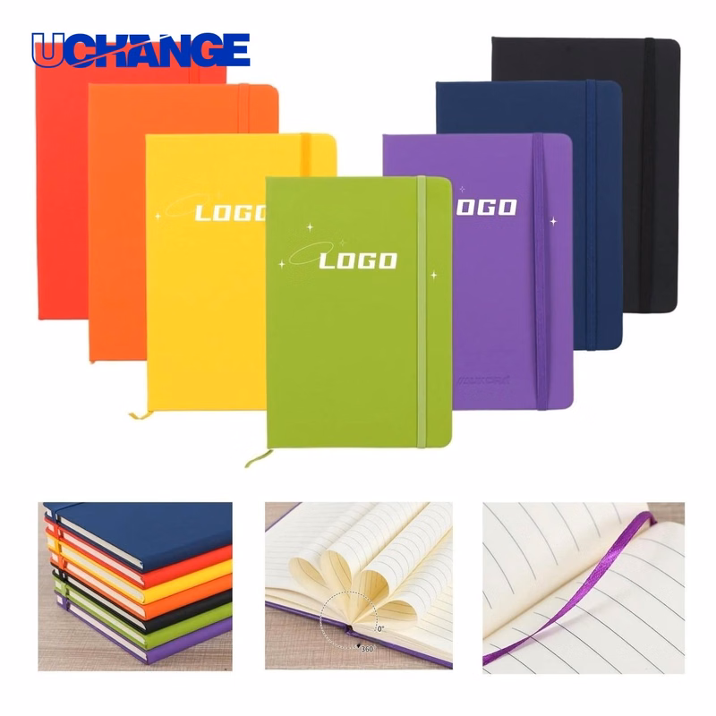 A5 Hardcover PU Business Notebook with Bookmark