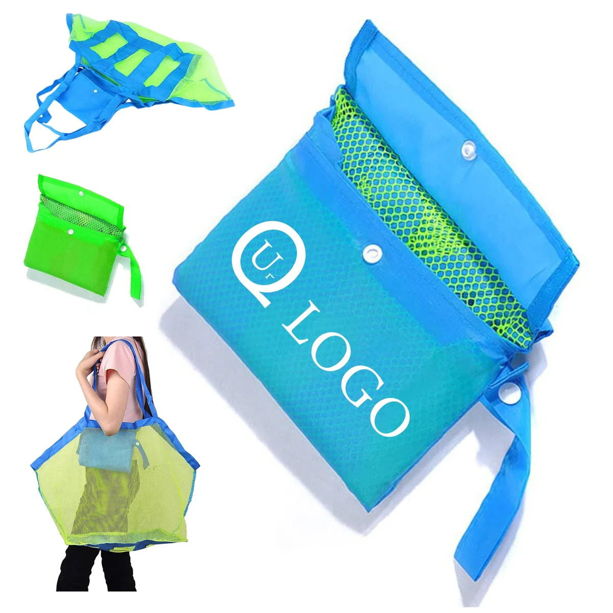 Foldable Mesh Beach Bag 1