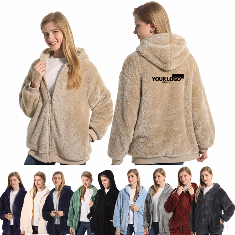 Winter Full Zip Fleece Jacket For Woman