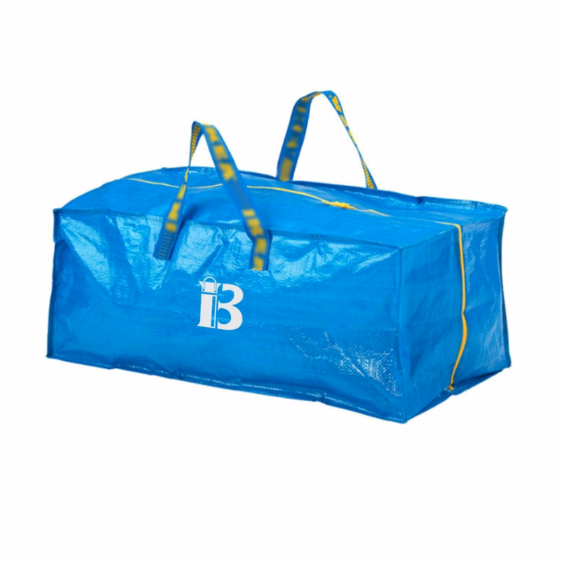 76L Portable PE Laminated Zipper Woven Storage Bag