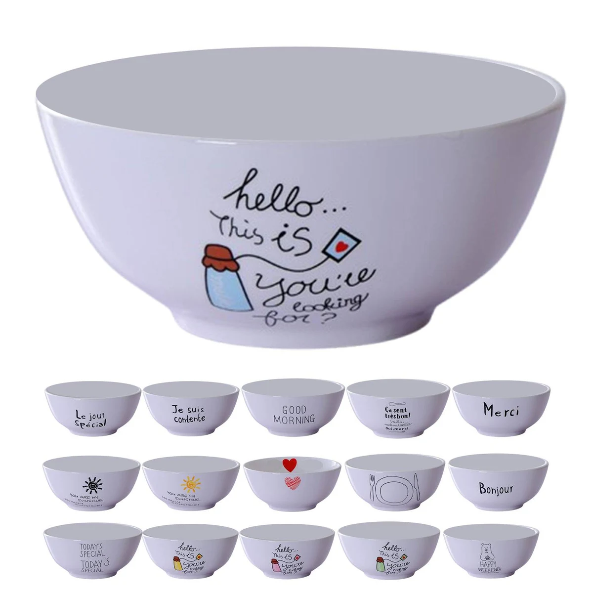 50 oz Large Capacity Creative Ceramic Soup Bowl 1