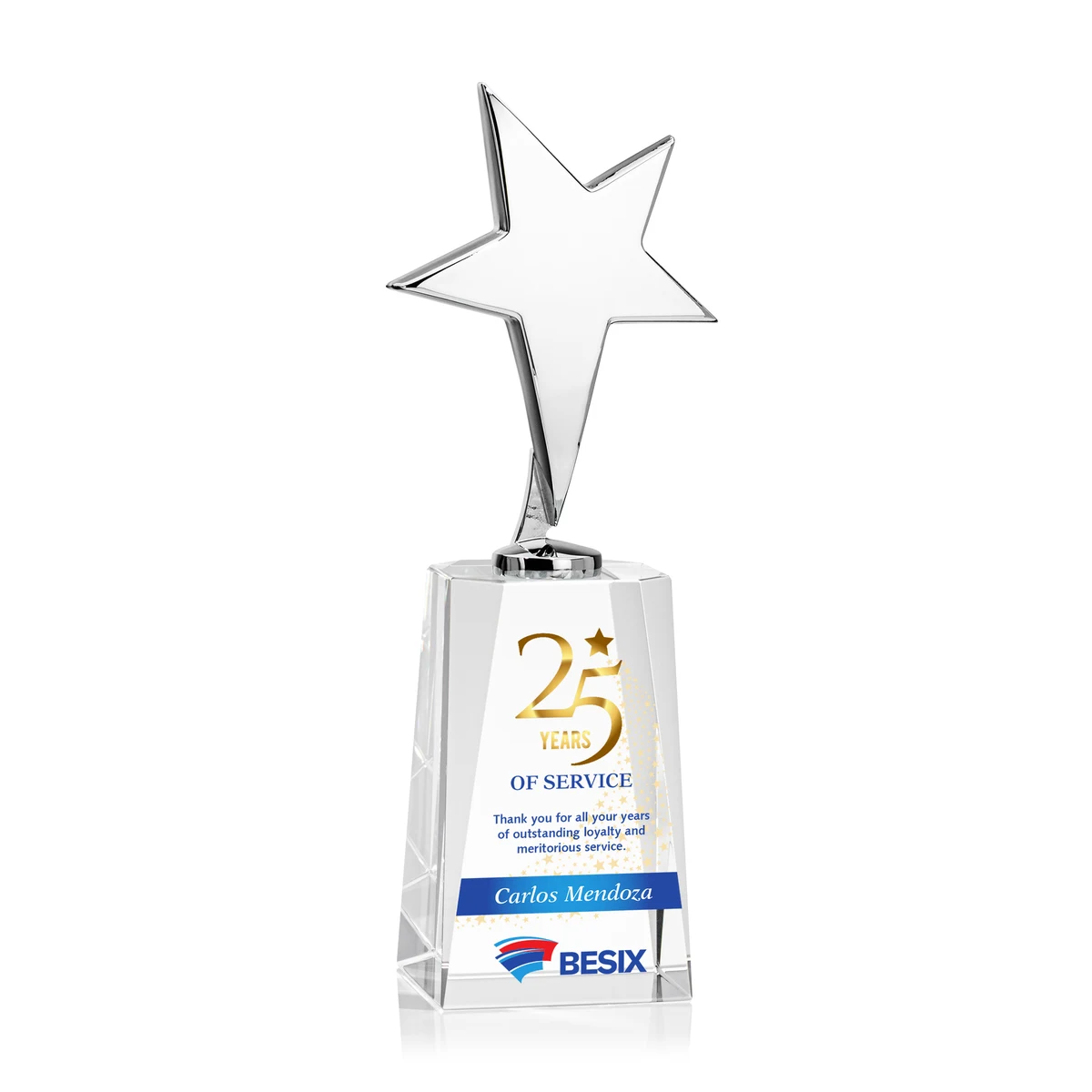 Tuscany Chrome VividPrint™ Award on Cairns Base - Clear 1