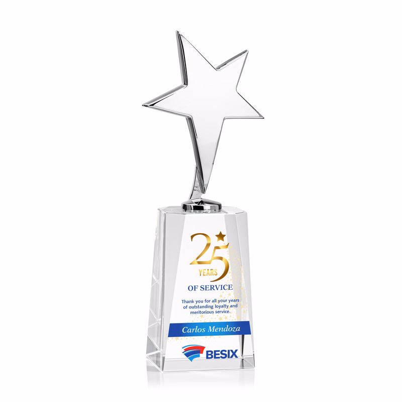 Tuscany Chrome VividPrint™ Award on Cairns Base - Clear
