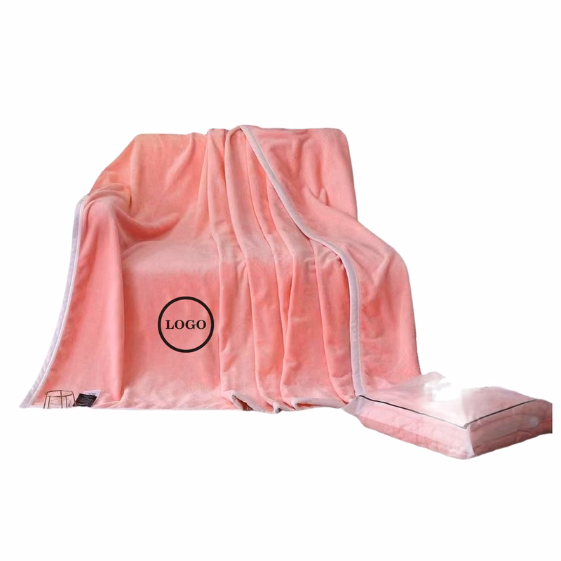 MOQ50 Soft Embroidered Flannel Throw Blanket for Gifts