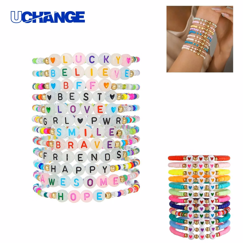 Beaded Bracelet Set Adjustable with Durable Cord