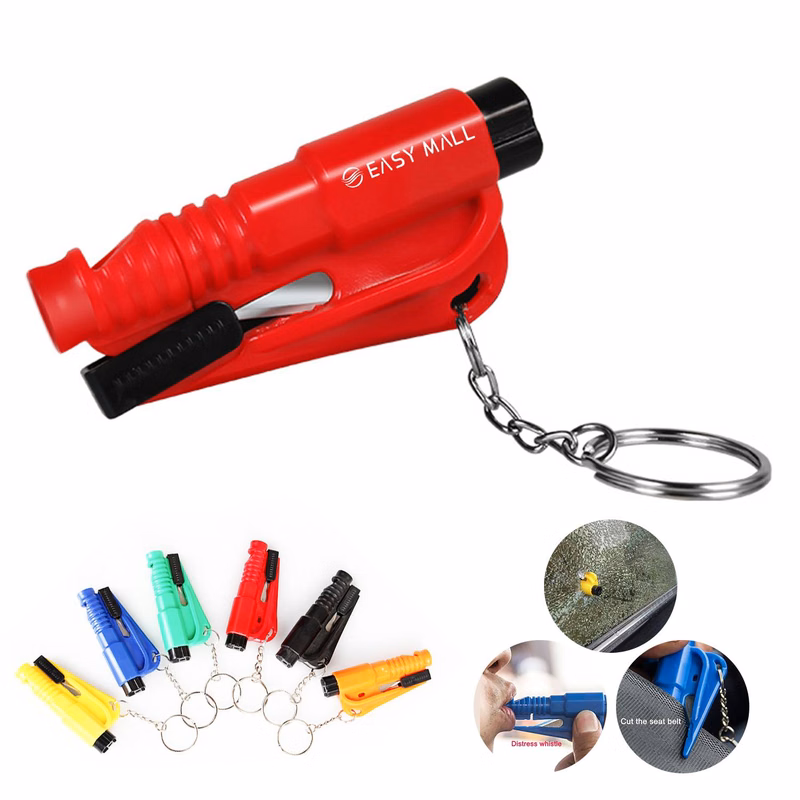 3 In 1 Emergency Car Escape Hammer Key Chain
