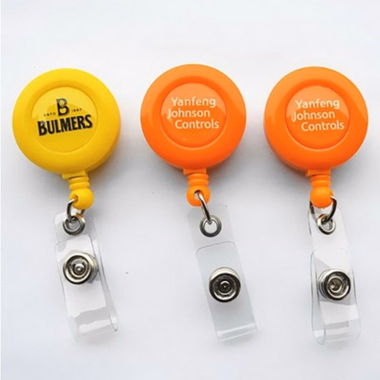 Round Retractable Badge Holder Reel