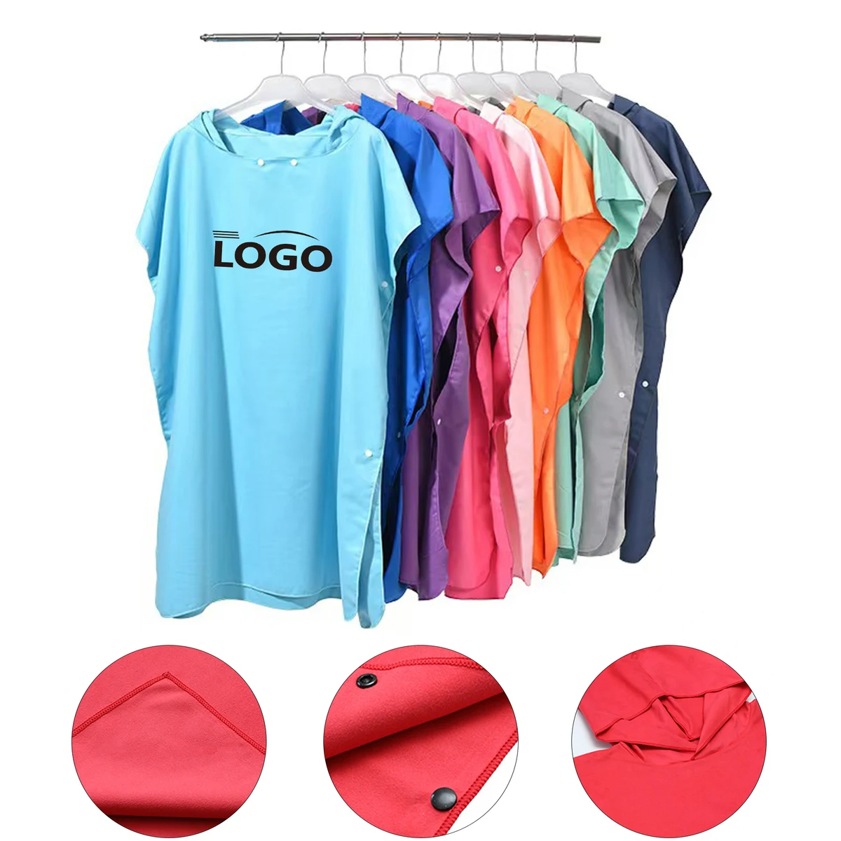 Large Quick-Dry Beach Poncho Robe 1
