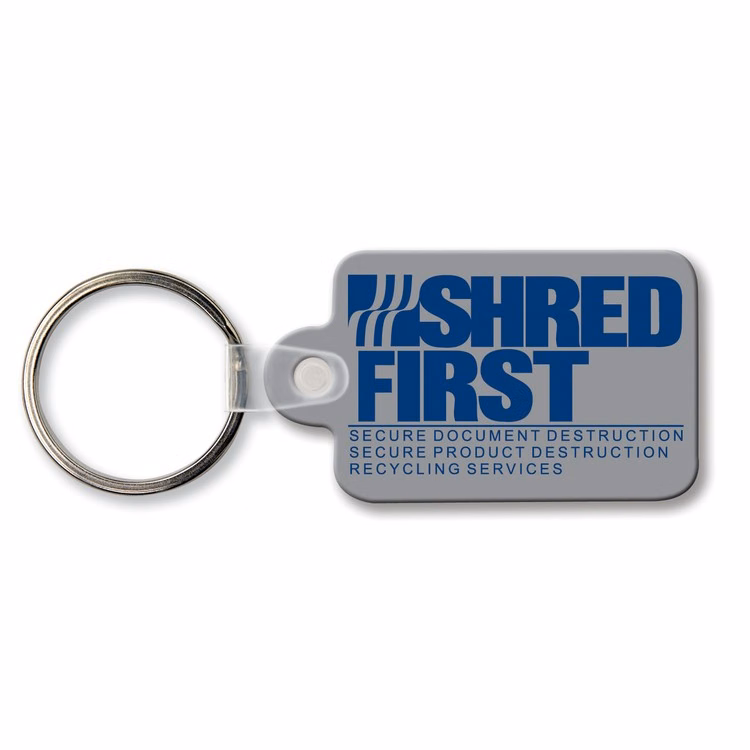 Small Rectangle Key Tag w/Round Corners & Tab