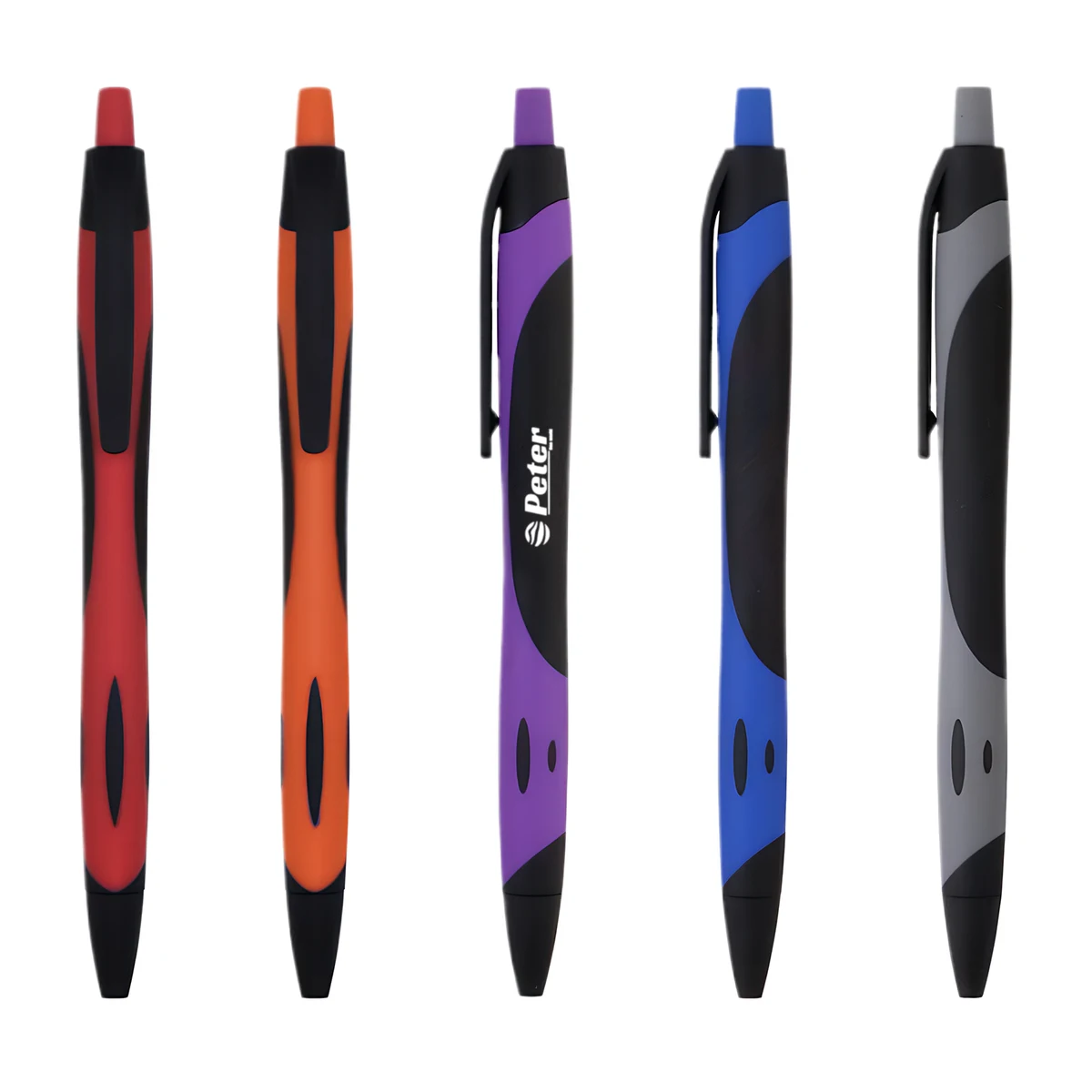 Color Block Retractable Ballpoint Pen, custom pen with logo imprint 1