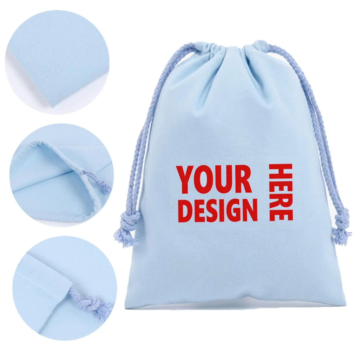 Lightweight Cotton Drawstring Pouch 1