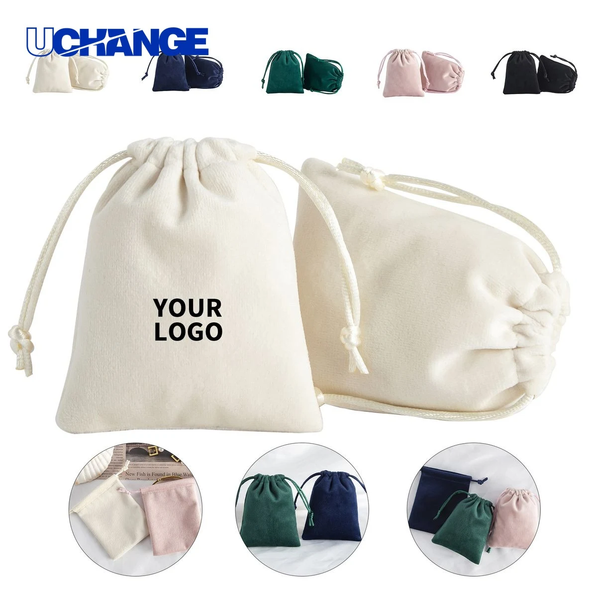 One Hundred Percent Cotton Drawstring Bag Pouch 1