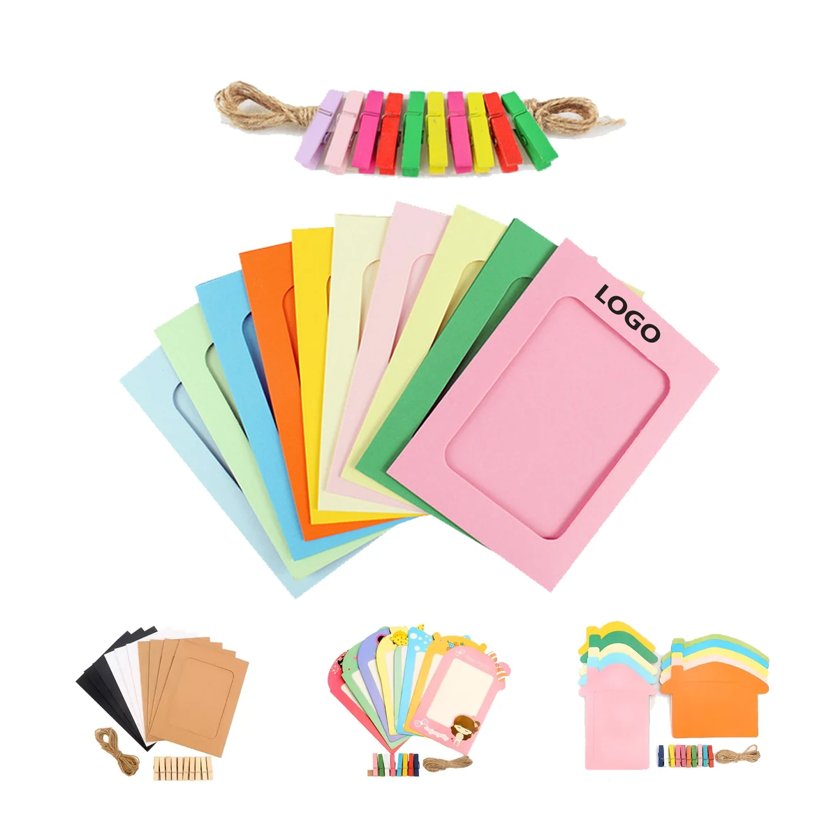 DIY Paper Frames with Clips and Strings 1