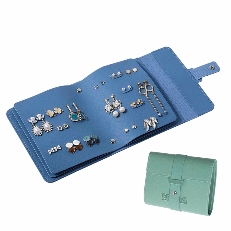 PU leather Jewelry Storage Roll Bag Necklace Holder