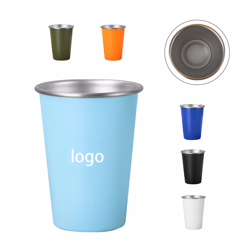 Stainless Steel Single Walled Beer Cup 16oz
