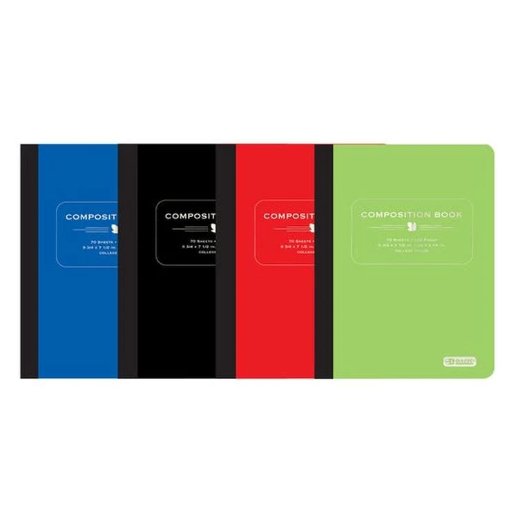 Composition Books - 8 Poly Cover Covers College Ruled 70 Pages 1