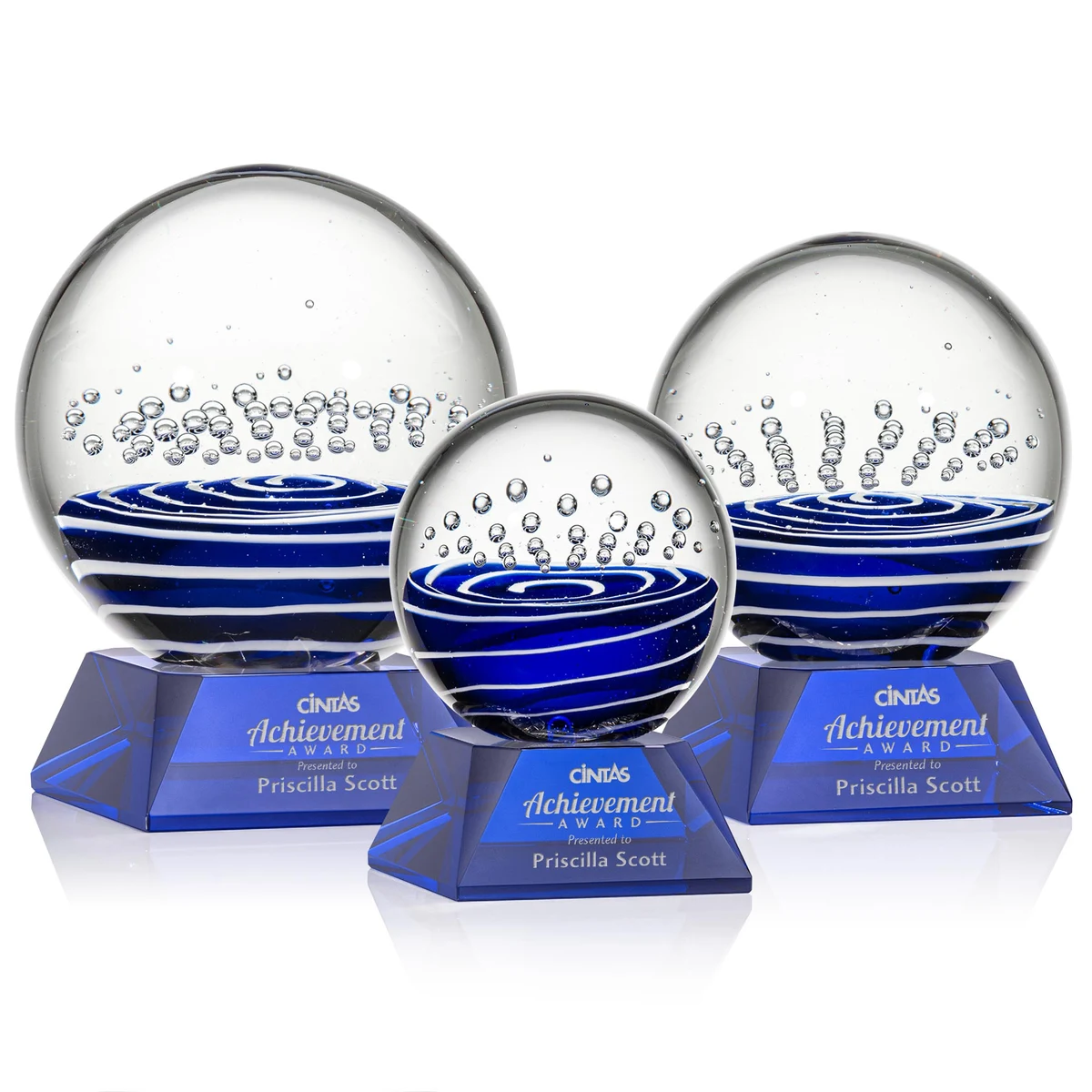Tranquility Award on Sheffield Base - Blue 1