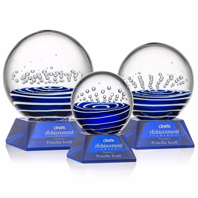 Tranquility Award on Sheffield Base - Blue