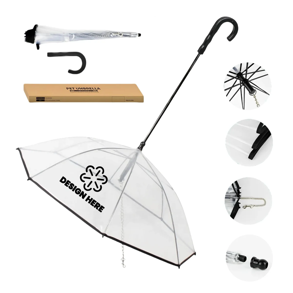 Outdoor Inverted Pet Umbrella With Adjustable Leash 1