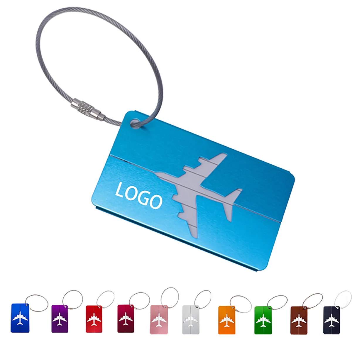 Aviation-Themed Aluminum Luggage Tag 1