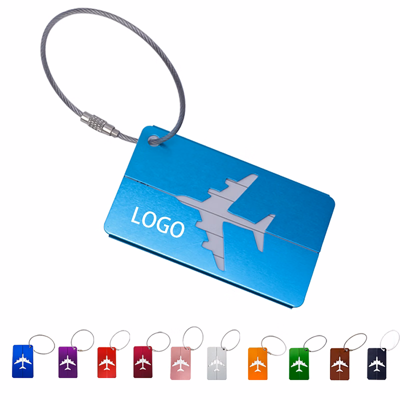 Aviation-Themed Aluminum Luggage Tag