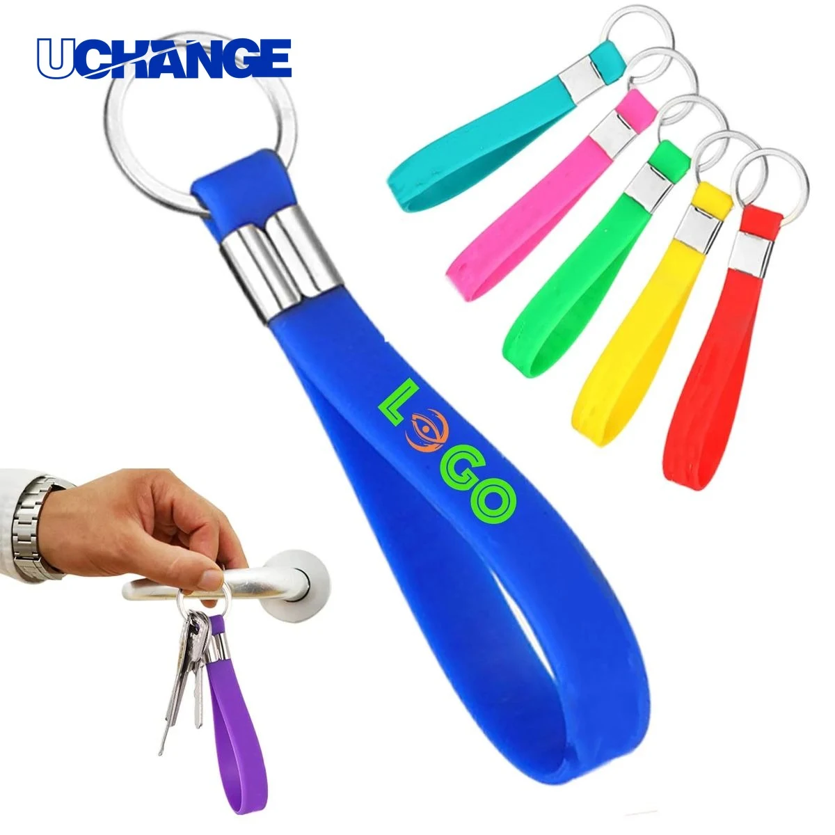 Silicone Keychain with Loop 1