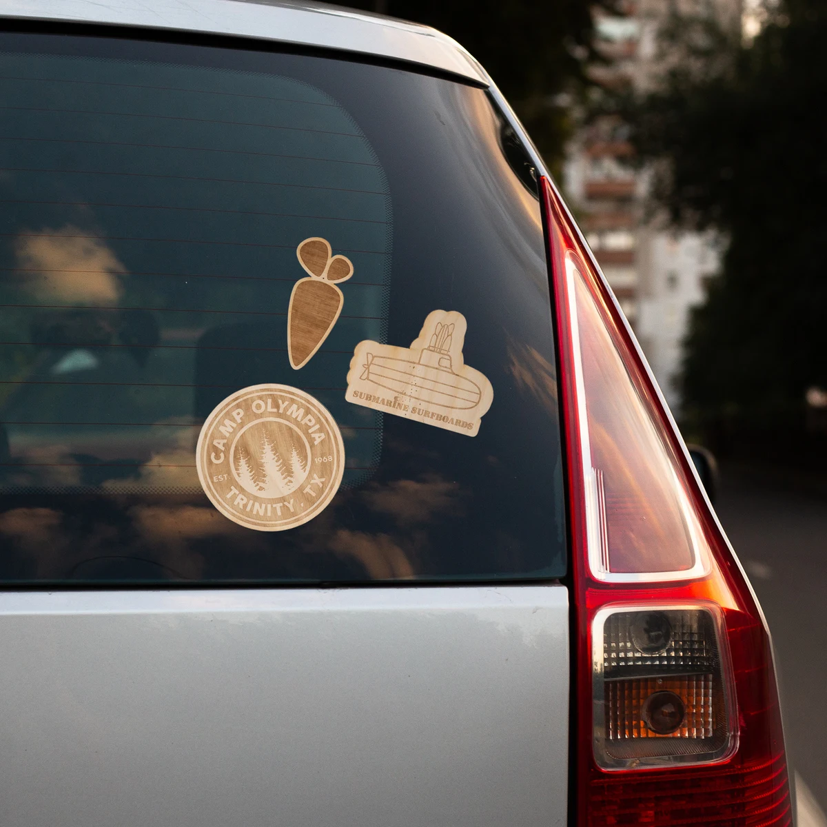 Custom Wood Sticker Between 9-16 sq inches 1