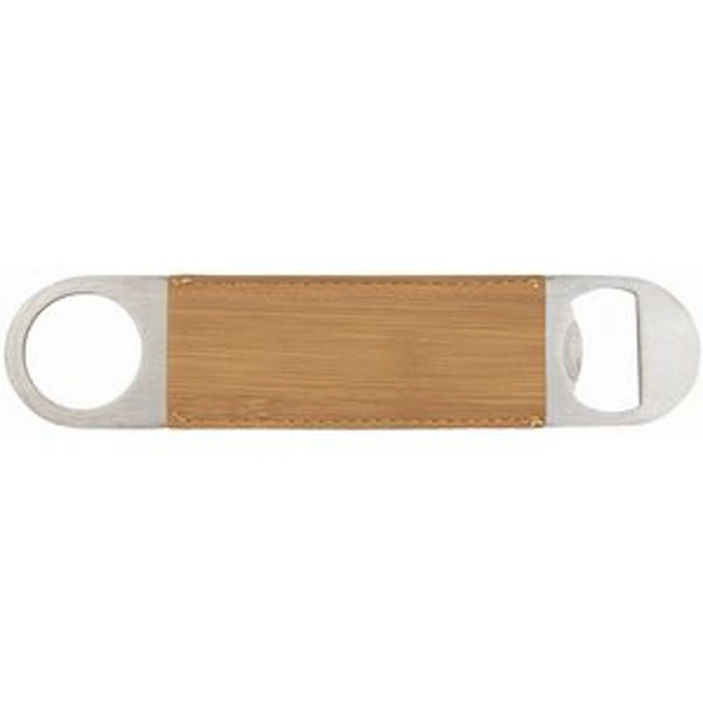 Bamboo Laserable Letherette Bottle Opener 1