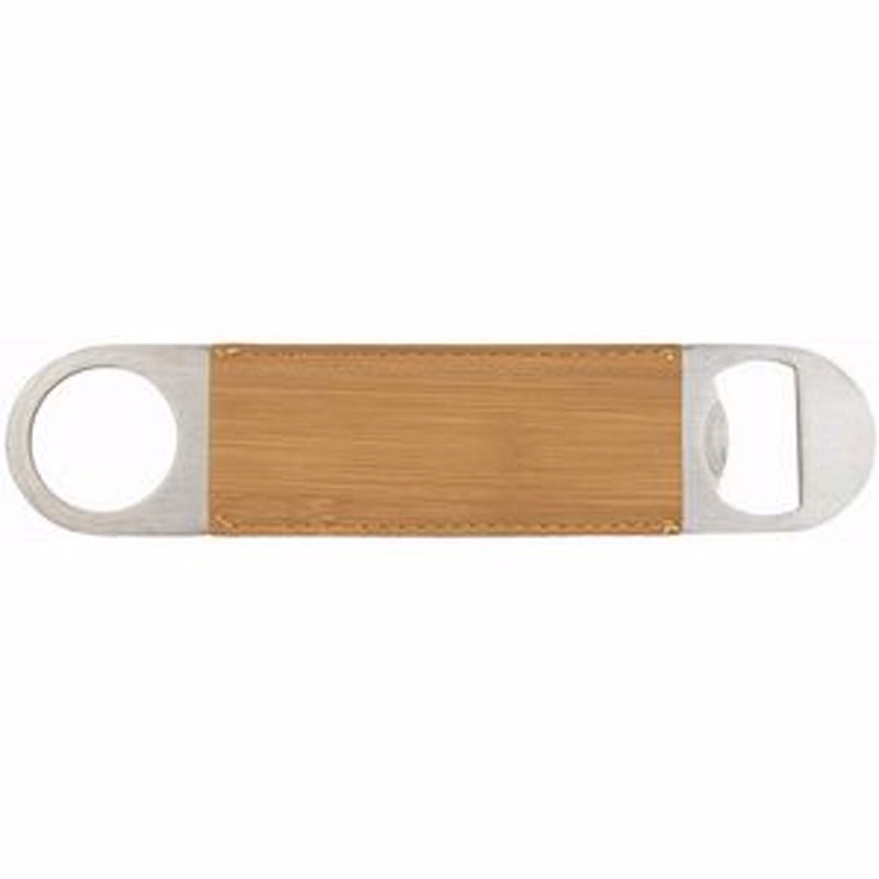 Bamboo Laserable Letherette Bottle Opener