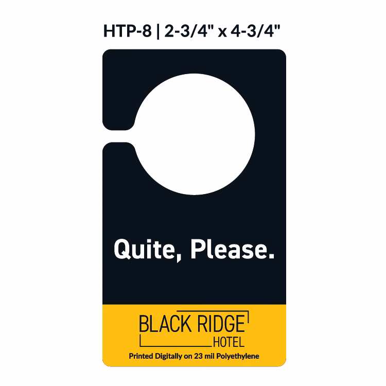 Numbered Large Circular Cut Out Hang Tag w/1 Side Imprint (2¾"x4¾")