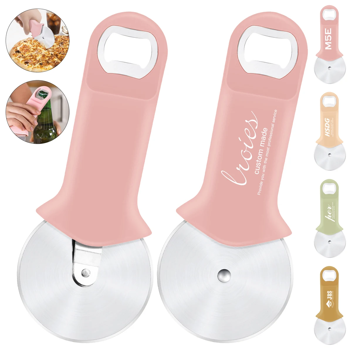 2-In-1 Pizza Roller Cutter With Bottle Opener 1