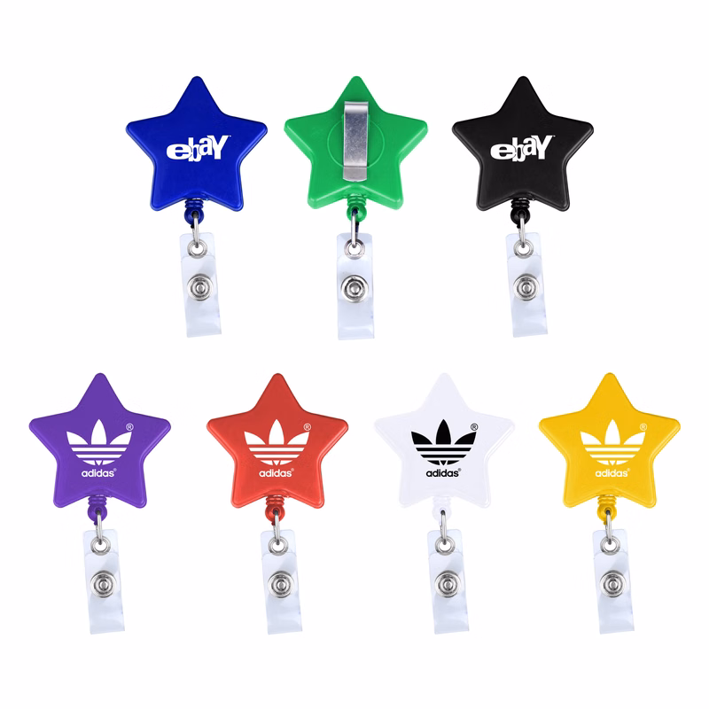 Star shape 28" retractable badge holder