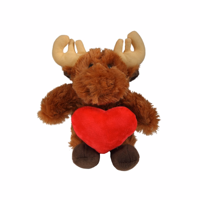 soft plush Moose with heart