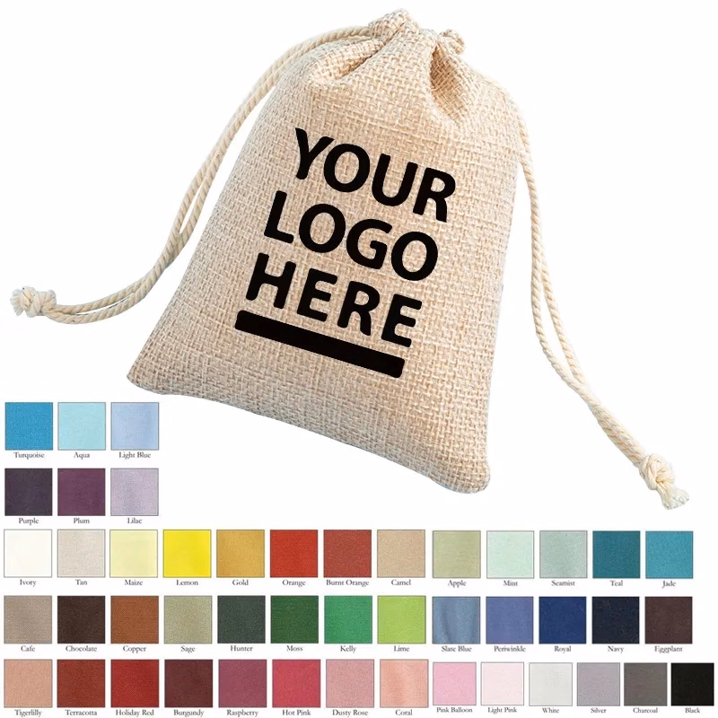 Custom Linen Drawstring Bag