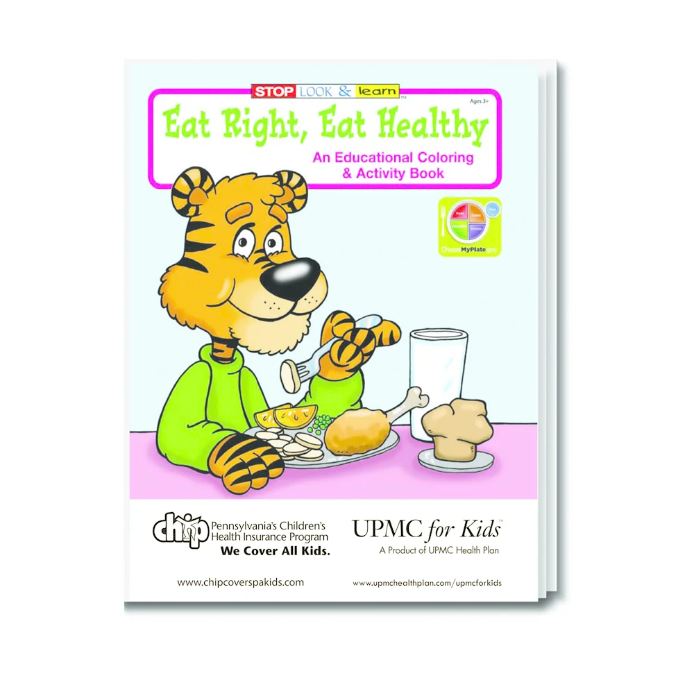 Eat Right, Eat Healthy Coloring Book 1