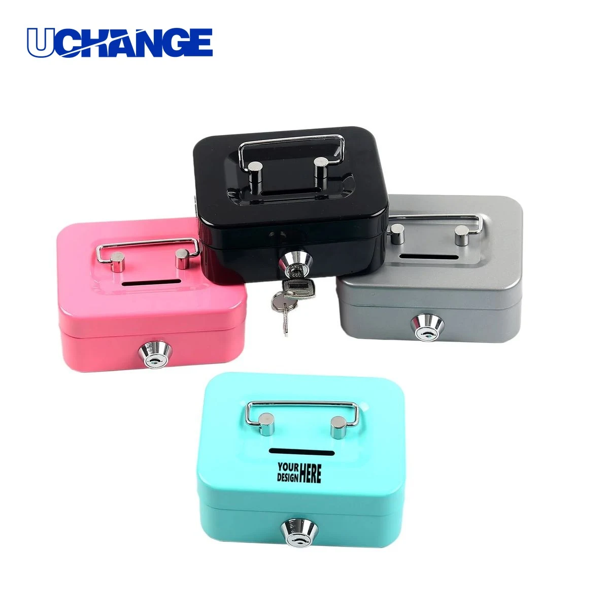 Metal Cash Box with Key for Security 1