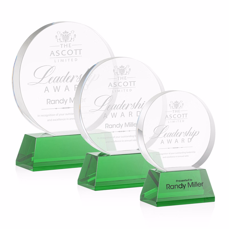 Glenwood Award on Base - Green