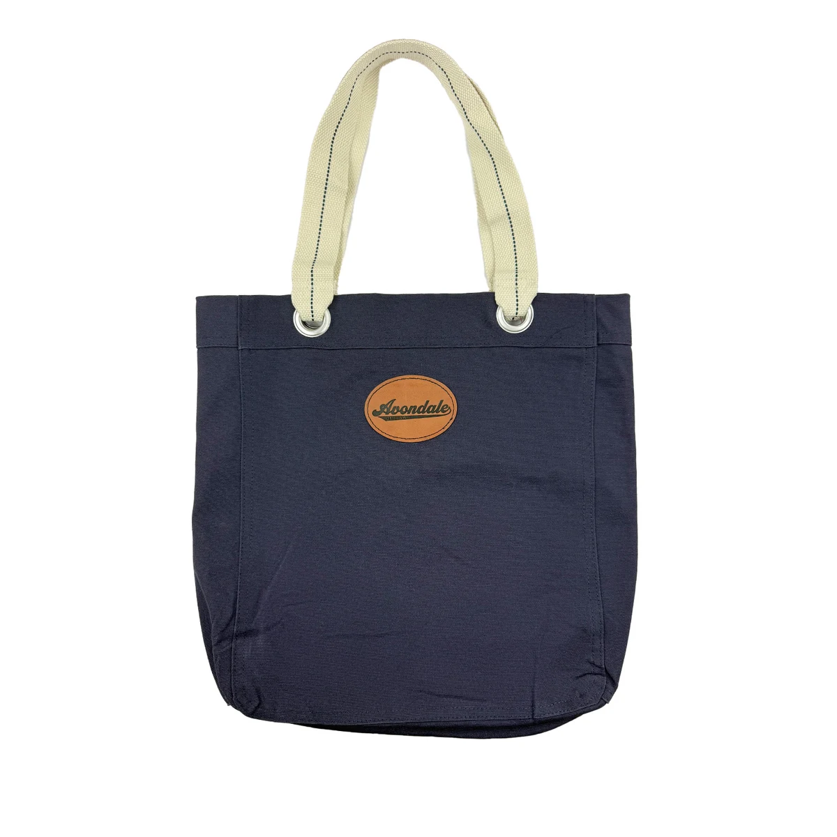Tote Bag w/ Leatherette Patch, custom tote bag with logo imprint 1