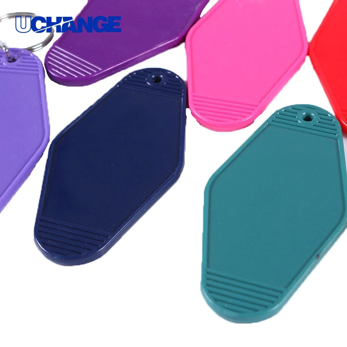 Plastic Diamond Luggage Tag Keychain 1
