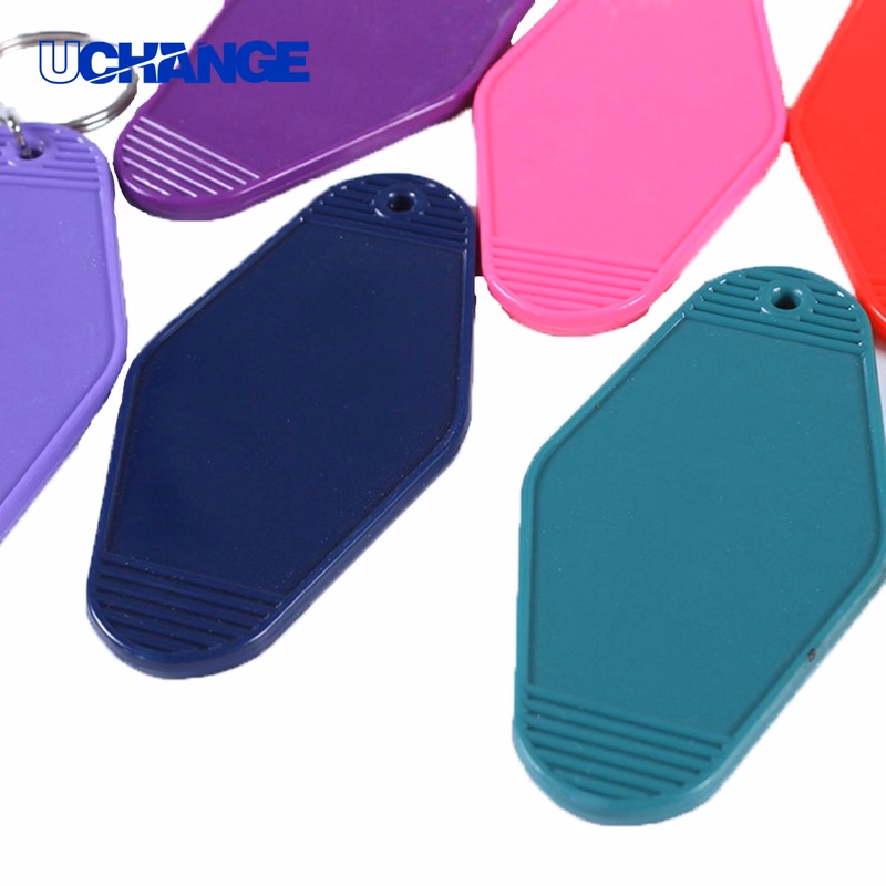 Plastic Diamond Luggage Tag Keychain
