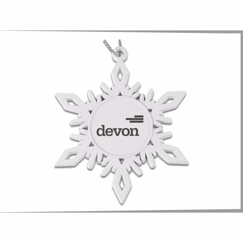 Pewter Finish Snowflake Ornament