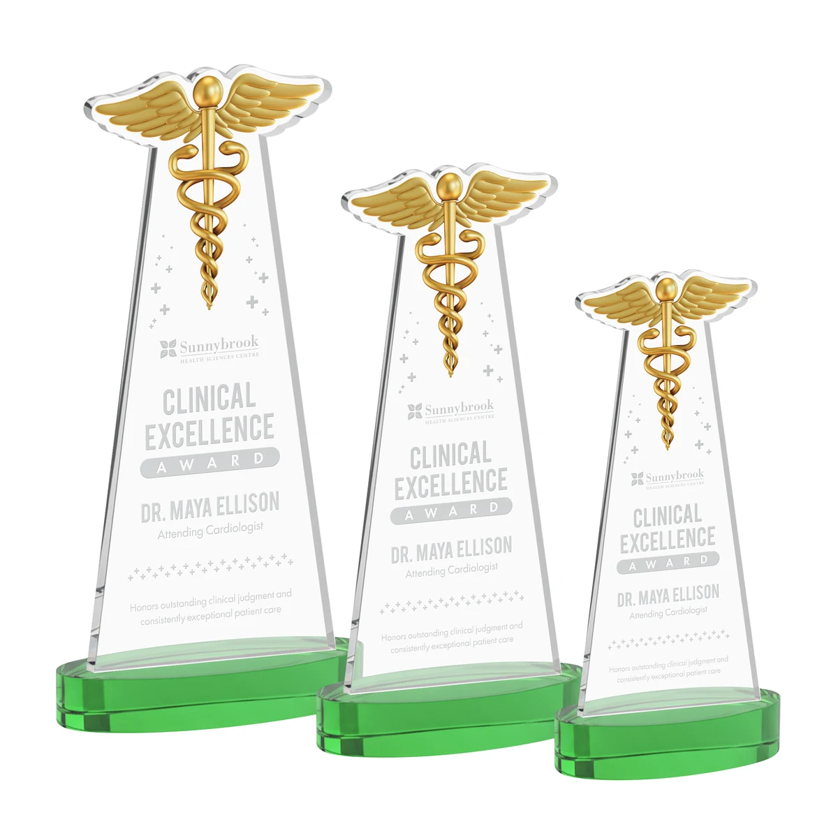 Caduceus Award on Alberton Base - Green 1