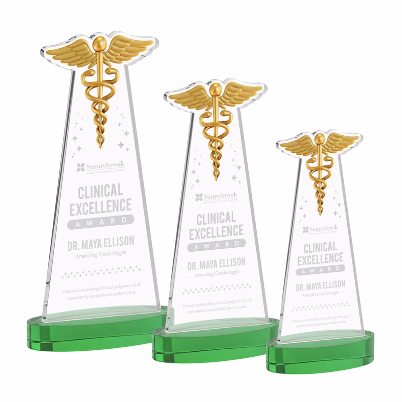 Caduceus Award on Alberton Base - Green