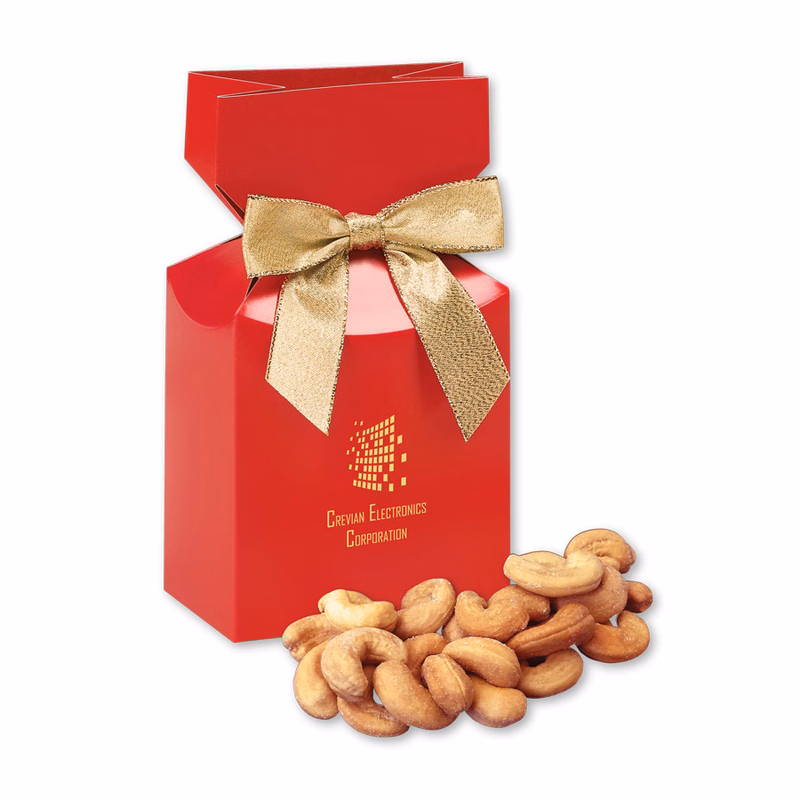 Extra Fancy Cashews in Red Premium Delights Gift Box