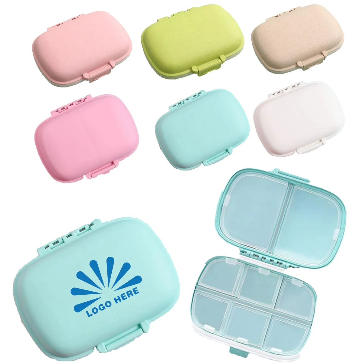 Portable Oval Two Layer Pill Box 1