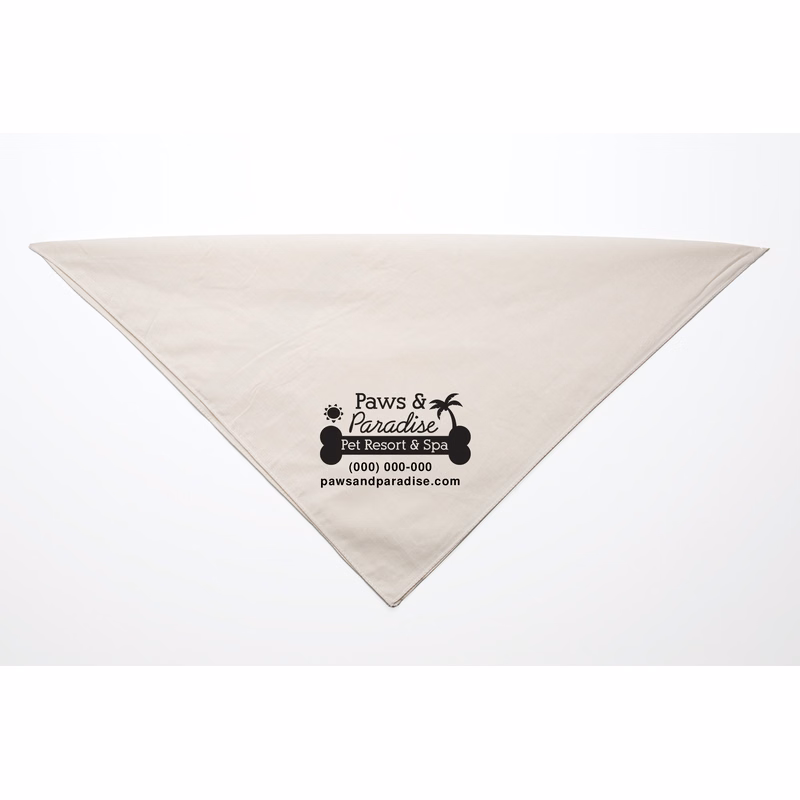 Personalized Natural Square Pet Bandana