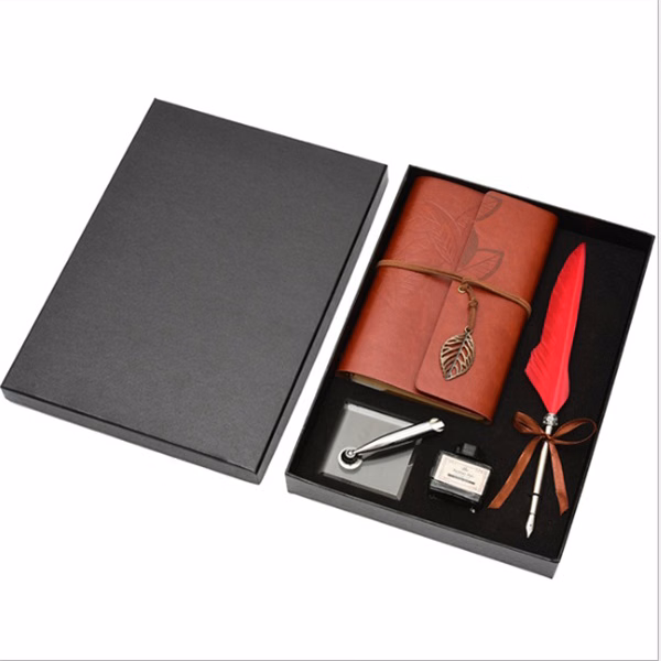 Vintage Notebook Calligraphy Feather Pen