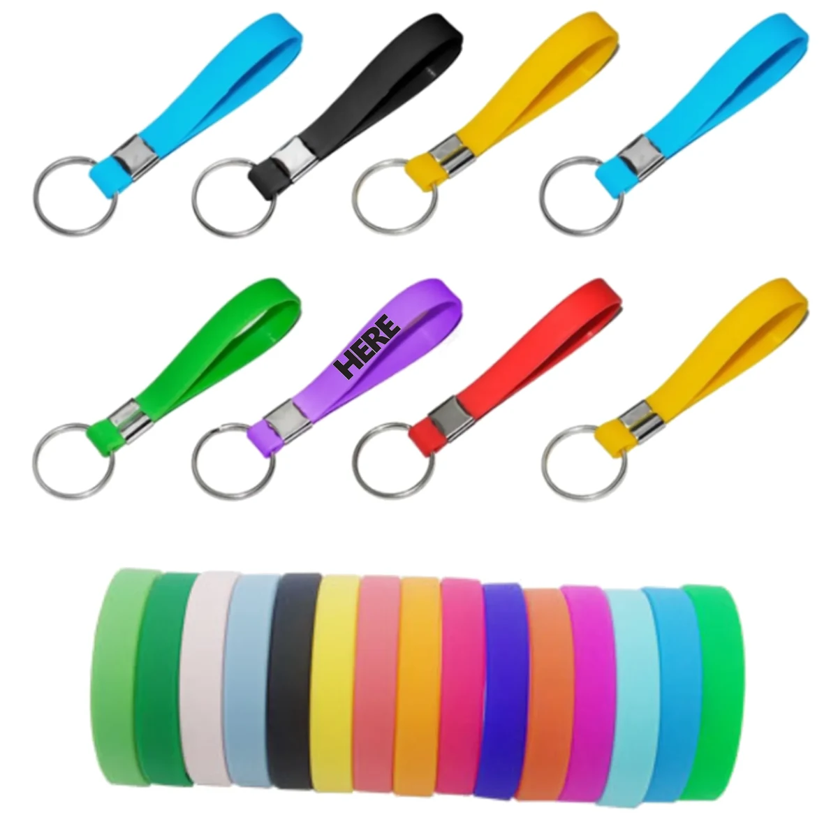 Custom Silicone Key Chain Full Color 1