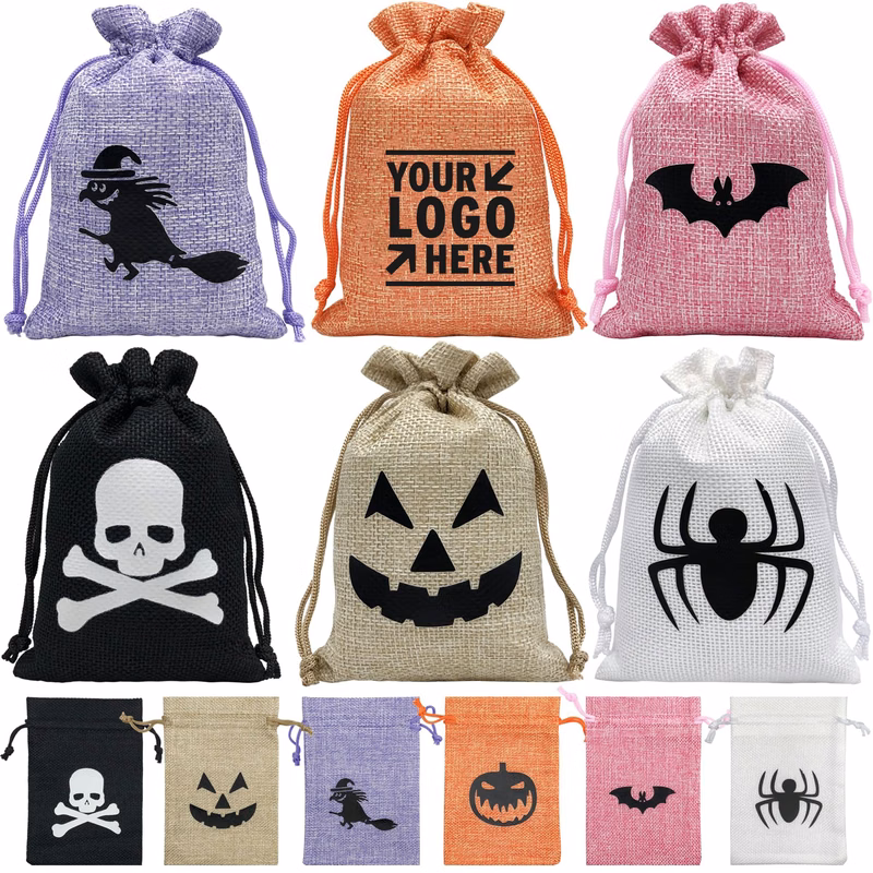Halloween Burlap Gift Bag